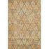 8' X 10' Copper Gold And Beige Ikat Washable Area Rug With UV Protection