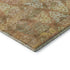 8' X 10' Copper Gold And Beige Ikat Washable Area Rug With UV Protection
