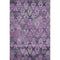 5' X 8' Eggplant Lavender And Gray Ikat Washable Area Rug With UV Protection