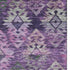5' X 8' Eggplant Lavender And Gray Ikat Washable Area Rug With UV Protection
