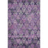 8' X 10' Eggplant Lavender And Gray Ikat Washable Area Rug With UV Protection