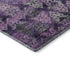 8' X 10' Eggplant Lavender And Gray Ikat Washable Area Rug With UV Protection