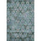 5' X 8' Emerald Teal And Gray Ikat Washable Area Rug With UV Protection