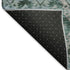 5' X 8' Emerald Teal And Gray Ikat Washable Area Rug With UV Protection