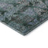 5' X 8' Emerald Teal And Gray Ikat Washable Area Rug With UV Protection