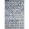 5' X 8' Blue Ivory And Gray Geometric Washable Area Rug With UV Protection