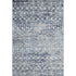 5' X 8' Blue Ivory And Gray Geometric Washable Area Rug With UV Protection