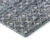 5' X 8' Blue Ivory And Gray Geometric Washable Area Rug With UV Protection