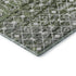 8' Olive Green Ivory And Gray Geometric Washable Round Rug With UV Protection