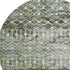 8' Olive Green Ivory And Gray Geometric Washable Round Rug With UV Protection