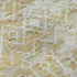 8' Peach Ivory And Gold Geometric Washable Round Rug With UV Protection