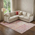 8' X 10' Pink Ivory And Wheat Geometric Washable Area Rug With UV Protection