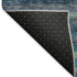 5' X 8' Blue Teal And Gray Striped Washable Area Rug With UV Protection