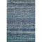 8' X 10' Blue Teal And Gray Striped Washable Area Rug With UV Protection
