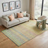 5' X 8' Gold Blush And Teal Striped Washable Area Rug With UV Protection