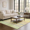 8' X 10' Gold Blush And Teal Striped Washable Area Rug With UV Protection