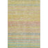 8' X 10' Gold Blush And Teal Striped Washable Area Rug With UV Protection