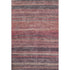 9' X 12' Rust Gray And Blush Striped Washable Area Rug With UV Protection