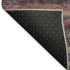 9' X 12' Rust Gray And Blush Striped Washable Area Rug With UV Protection