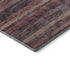 9' X 12' Rust Gray And Blush Striped Washable Area Rug With UV Protection