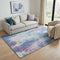 5' X 8' Blue Blush And Ivory Abstract Washable Area Rug With UV Protection