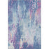 8' X 10' Blue Blush And Ivory Abstract Washable Area Rug With UV Protection