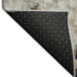 8' Gray Rust And Ivory Abstract Washable Round Rug With UV Protection