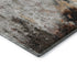 8' Gray Rust And Ivory Abstract Washable Round Rug With UV Protection