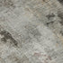 8' Gray Rust And Ivory Abstract Washable Round Rug With UV Protection