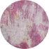 8' Pink Peach And Ivory Abstract Washable Round Rug With UV Protection