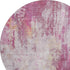 8' Pink Peach And Ivory Abstract Washable Round Rug With UV Protection