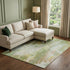 8' X 10' Sage Wheat And Ivory Abstract Washable Area Rug With UV Protection