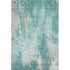 9' X 12' Teal Peach And Ivory Abstract Washable Area Rug With UV Protection