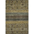 8' X 10' Gray Gold And Brown Striped Washable Area Rug With UV Protection