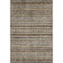 9' X 12' Brown Gray And Silver Striped Washable Area Rug With UV Protection