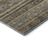 9' X 12' Brown Gray And Silver Striped Washable Area Rug With UV Protection