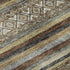 9' X 12' Brown Gray And Silver Striped Washable Area Rug With UV Protection