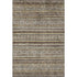 9' X 12' Brown Gray And Silver Striped Washable Area Rug With UV Protection