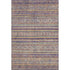 5' X 8' Blue Beige And Gray Striped Washable Area Rug With UV Protection