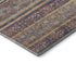 5' X 8' Blue Beige And Gray Striped Washable Area Rug With UV Protection
