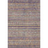 5' X 8' Blue Beige And Gray Striped Washable Area Rug With UV Protection