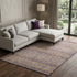 8' X 10' Blue Beige And Gray Striped Washable Area Rug With UV Protection