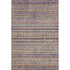 8' X 10' Blue Beige And Gray Striped Washable Area Rug With UV Protection