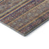8' X 10' Blue Beige And Gray Striped Washable Area Rug With UV Protection