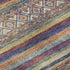8' X 10' Blue Beige And Gray Striped Washable Area Rug With UV Protection