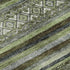 8' X 10' Olive Green Gray And Silver Striped Washable Area Rug With UV Protection