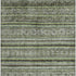 8' X 10' Olive Green Gray And Silver Striped Washable Area Rug With UV Protection