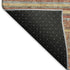 8' Rust Gold And Gray Striped Washable Round Rug With UV Protection