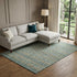 8' X 10' Teal Gold And Blue Striped Washable Area Rug With UV Protection