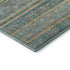 8' X 10' Teal Gold And Blue Striped Washable Area Rug With UV Protection